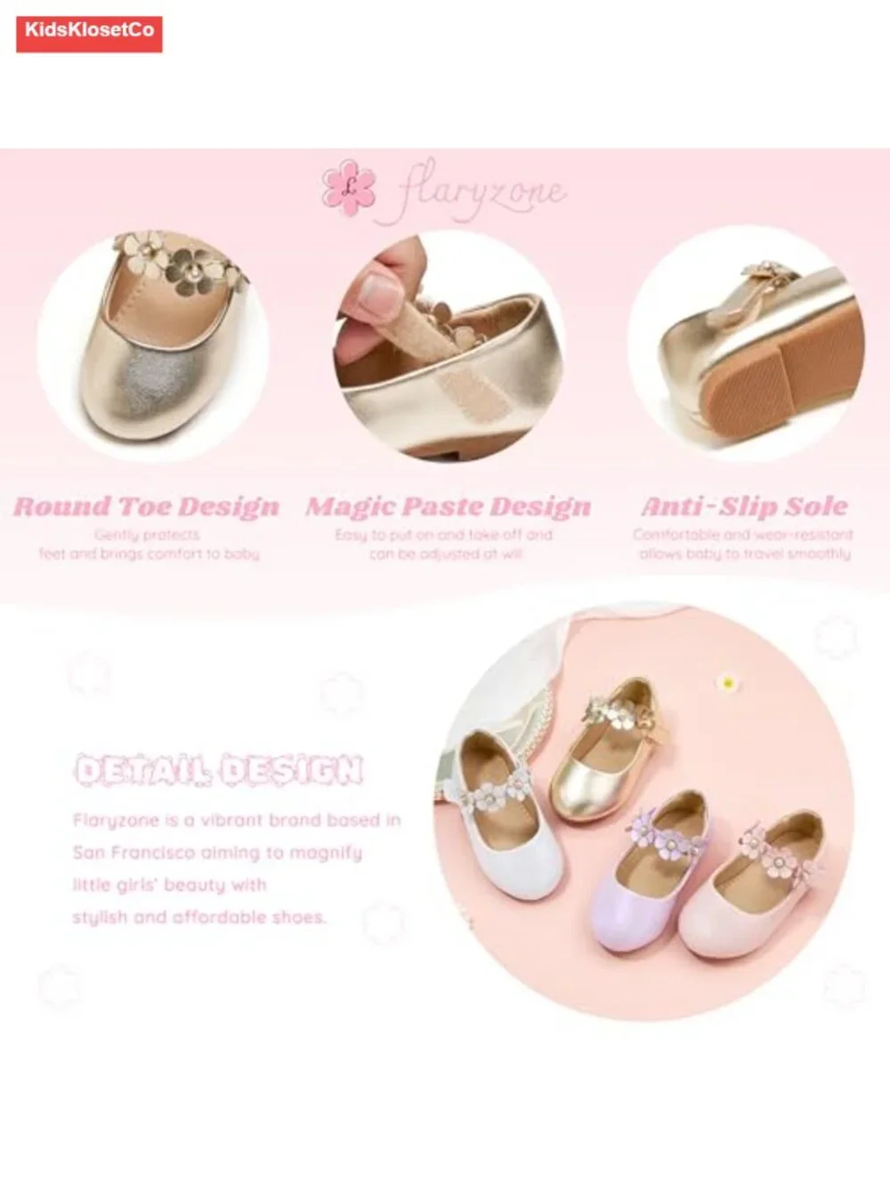 Toddler Girl Mary Jane Dress Shoes Flat Ballerina